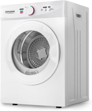 VINGLI 1.8 Cu.Ft Portable Clothes Dryer, Front Load Dryer Machine, Compact Laundry Dryer with Stainless Steel Tub for Apartment, Home, Dorm