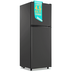 WANAI 4.5 Cu.ft Large Size Mini Fridge with 7 Adjustable Thermostat Compact Refrigerator Dark Grey