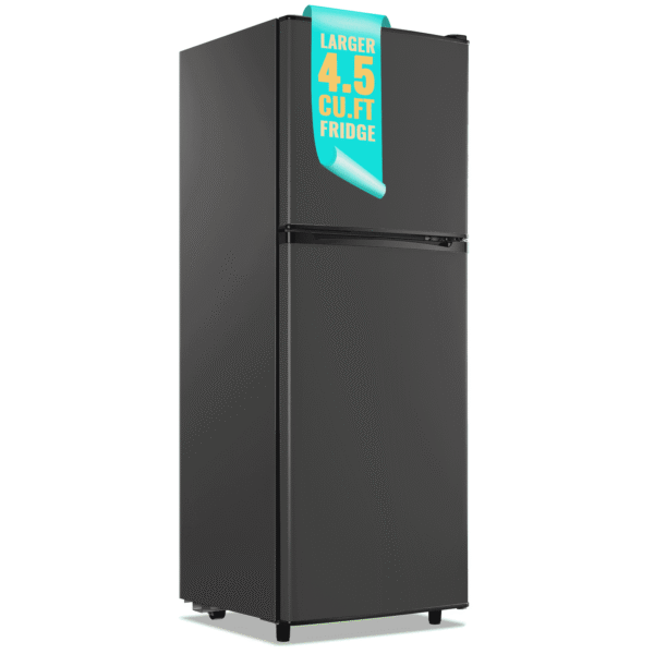 WANAI 4.5 Cu.ft Large Size Mini Fridge with 7 Adjustable Thermostat Compact Refrigerator Dark Grey